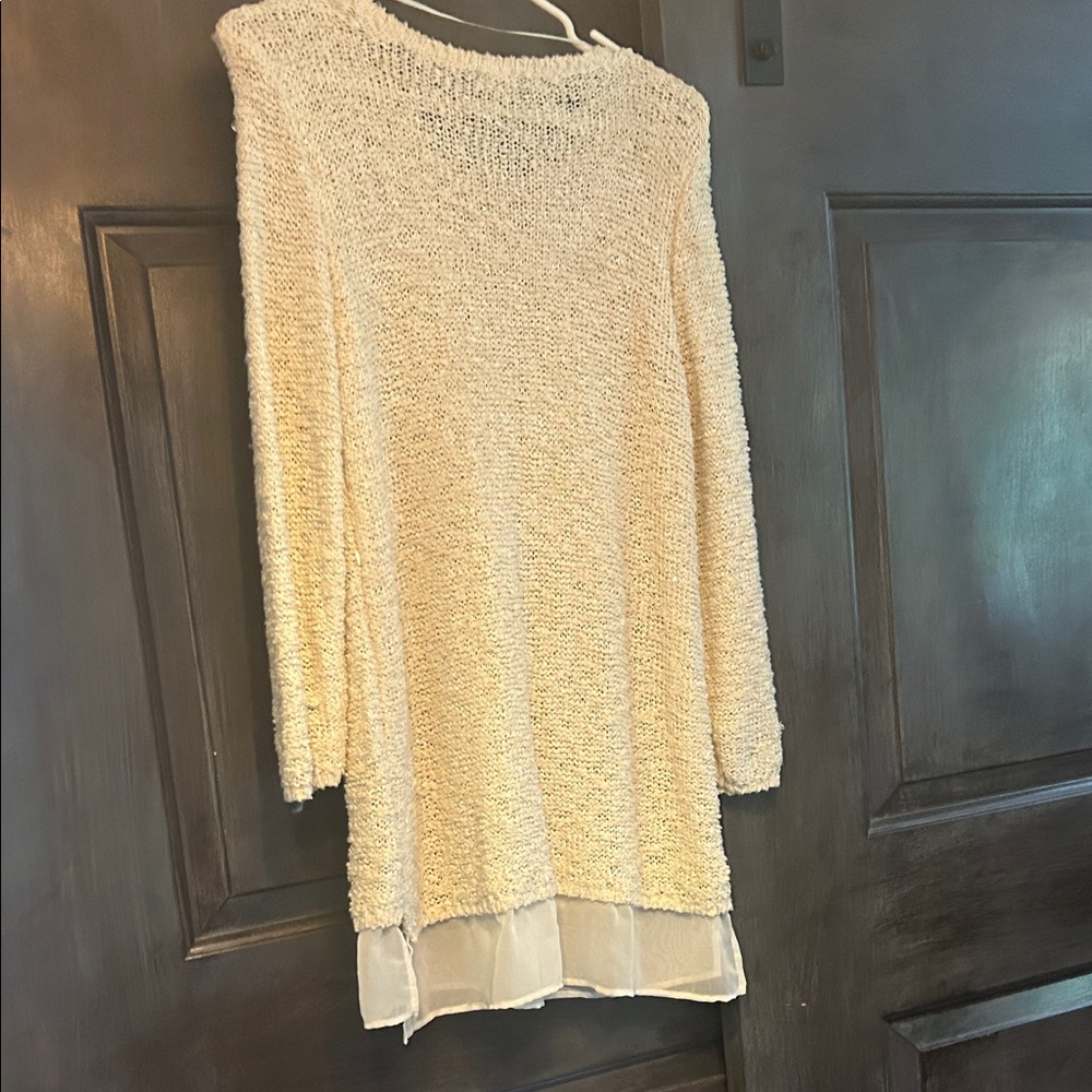 Relativity Cream Textured Knit Top - Picture 4 of 5